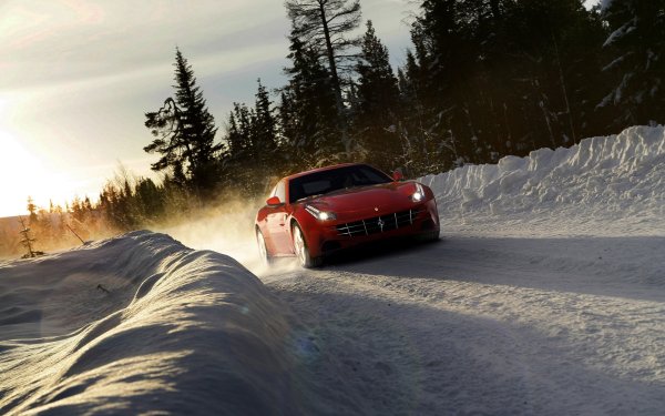 Ford Mustang 2013 лес зимний