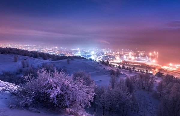 Город Мурманск зимой