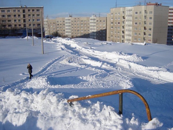 Мурманск снег