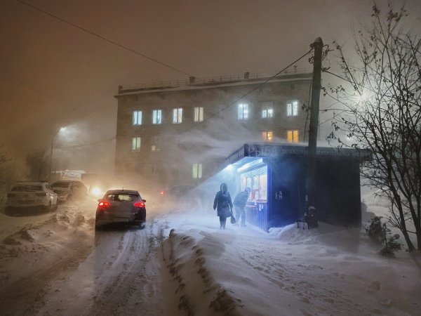 Полярная ночь в Мурманске 2020