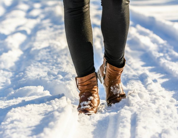 Женские ноги в сугробе