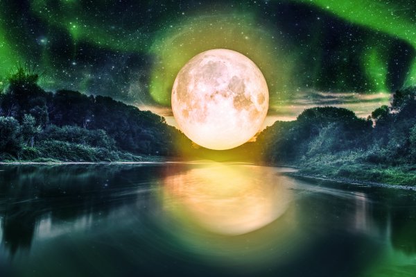 Зеленая Луна фэнтези картинки