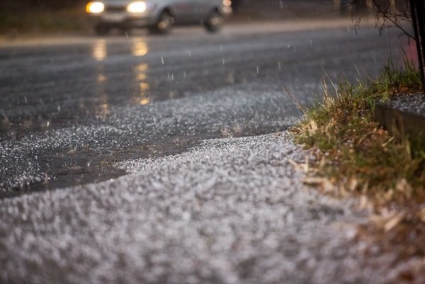 Мокрый снег на дороге