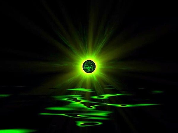 Рабочий стол на телефон зеленая Луна