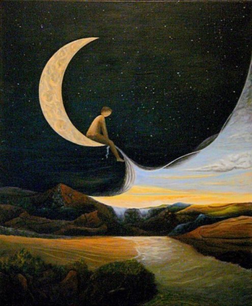Луна в живописи