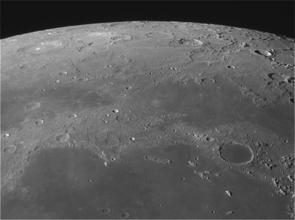 Луна в телескоп 100х