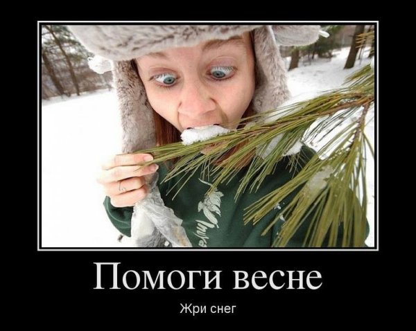 Помогайте весне жрите снег