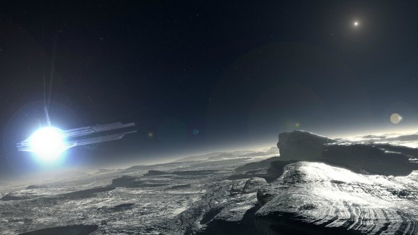 Вид солнца с Плутона