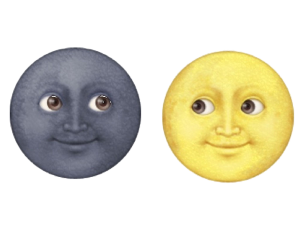 Смайл Луна и солнце