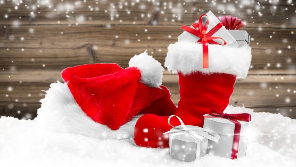 Зима новый год подарки