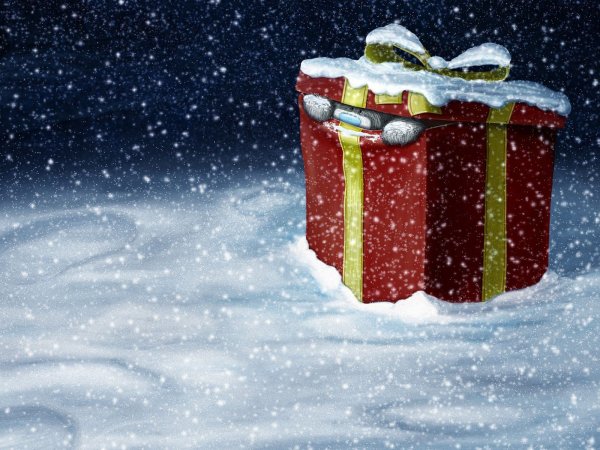 Подарки в снегу