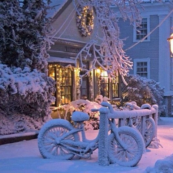 Новогодняя Снежная улица