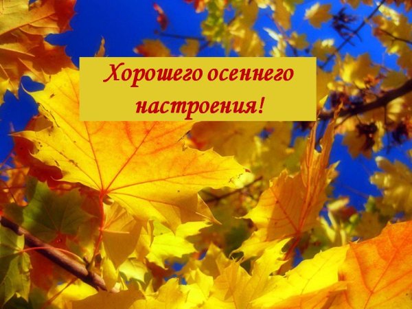 Хорошего осеннего наст