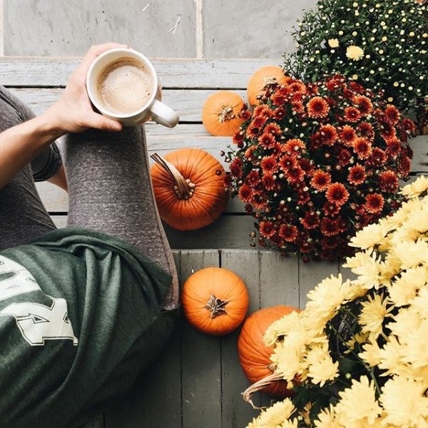 Кофе в осеннем стиле