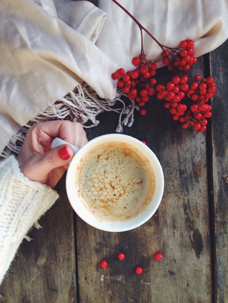 Осень чашка в руках