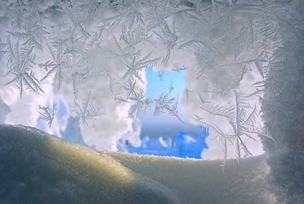 Зимний пейзаж снежинки