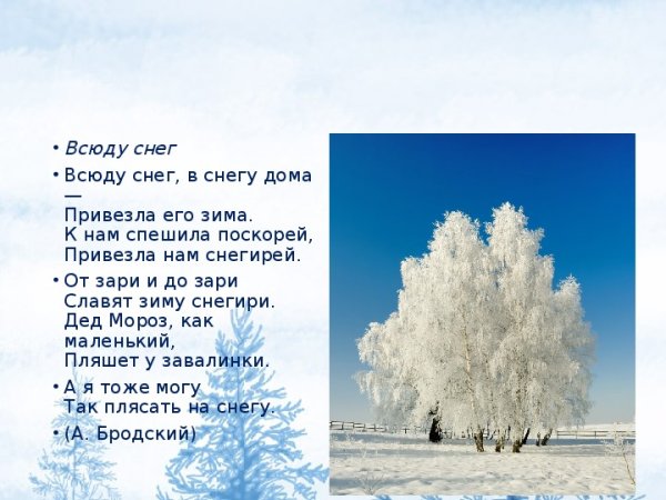 Стихотворение всюду снег в снегу дома