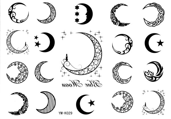 Тату месяц эскизы