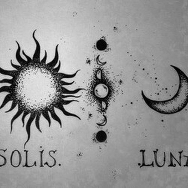 Солнце и Луна чб