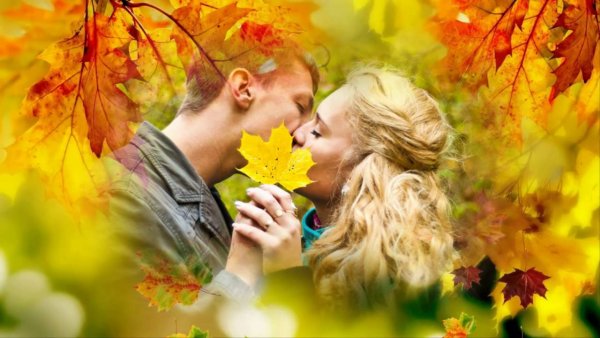 Красивая осень любовь