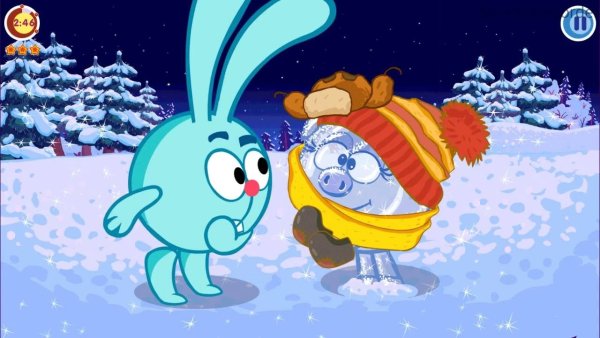 Смешарики Крош зимой
