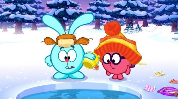 Смешарики Крош зимой