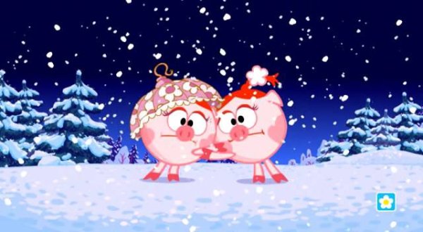 Нюша Смешарики зимняя