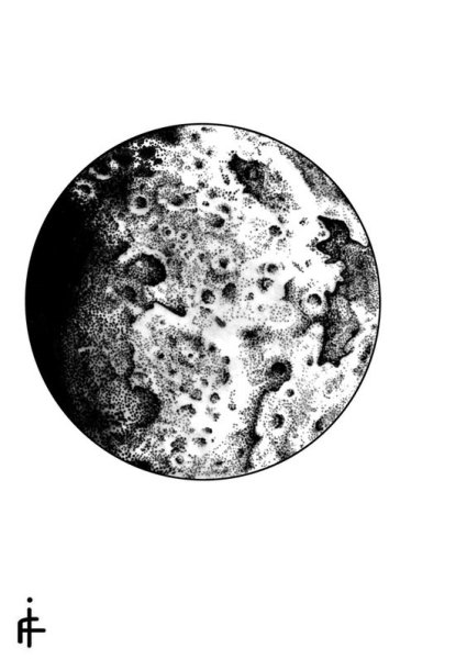 Луна эскиз