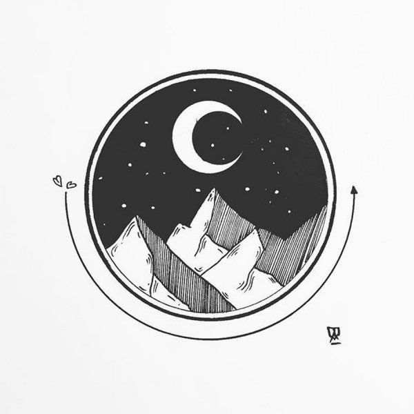 Круглые тату эскизы