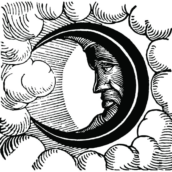 Луна гравюра