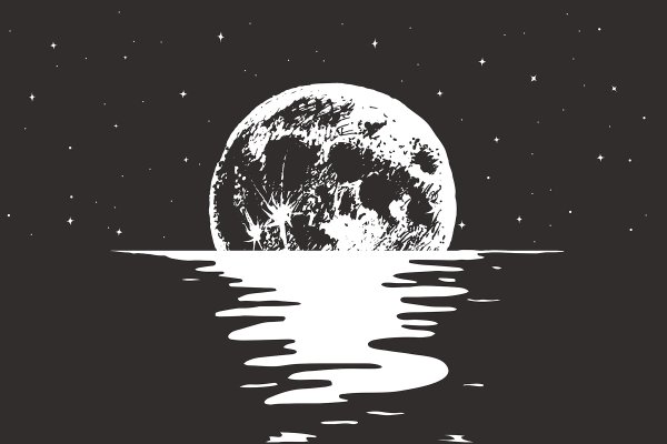 Лунная дорожка вектор