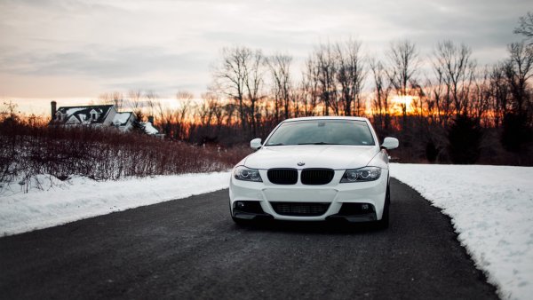 BMW m5 зима