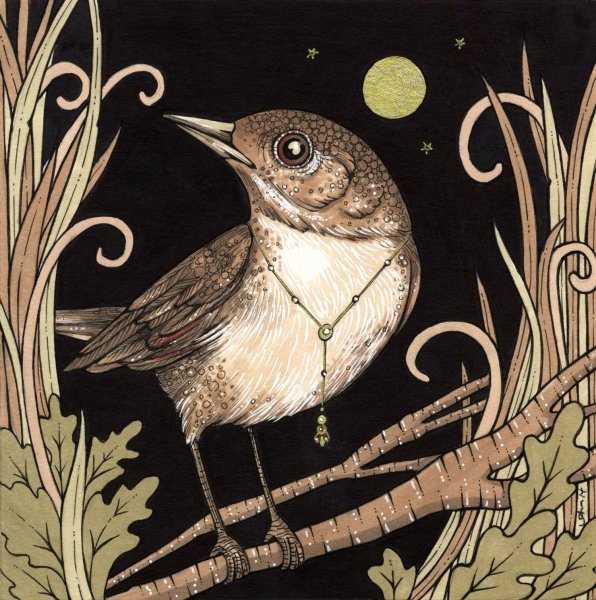 Соловей птичка Art