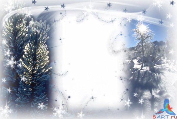Красивая зимняя рамка