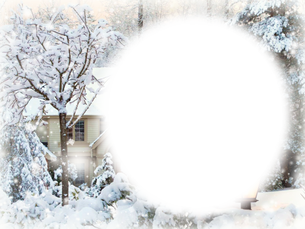 Зимние рамки для коллажа