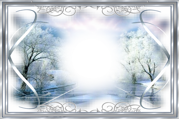Зимний пейзаж рамка