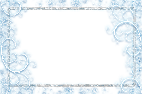 Новогодняя рамка голубая