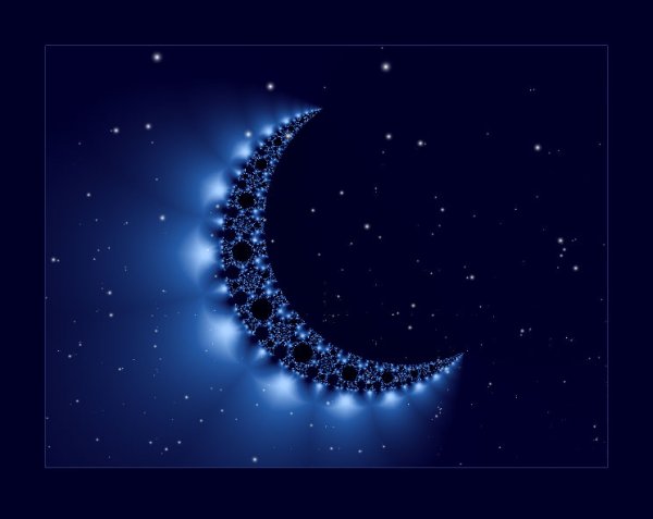 Красивый месяц на небе