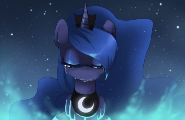 МЛП принцесса Луна плачет