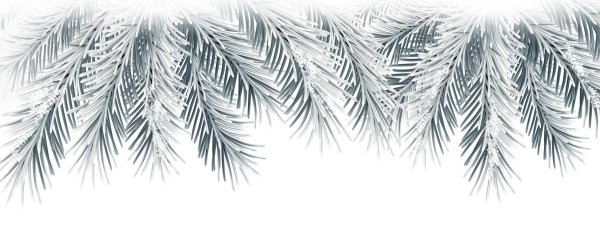 Зимний орнамент на прозрачном фоне