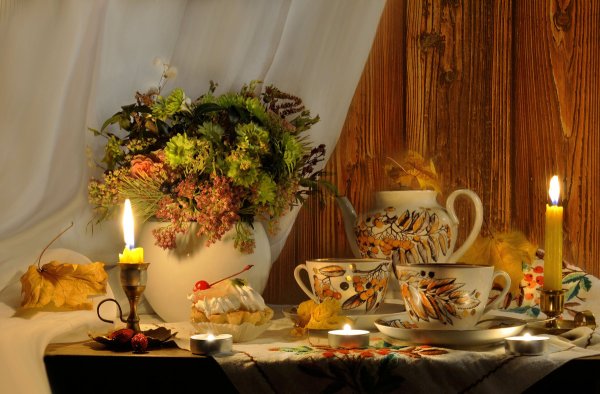 Осеннее вечернее чаепитие