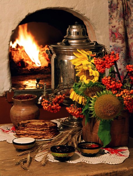 Чаепитие в деревенском доме