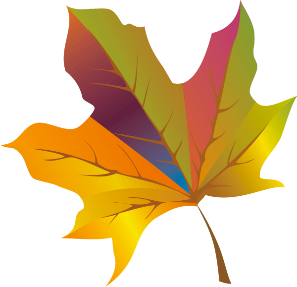 Кленовый лист на прозрачном фоне