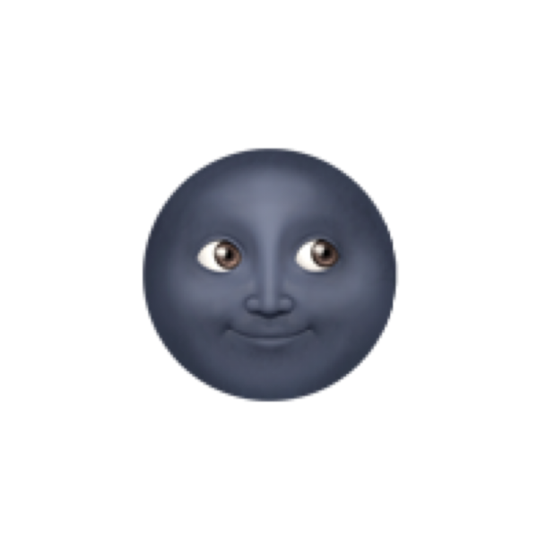 Черная Луна эмодзи