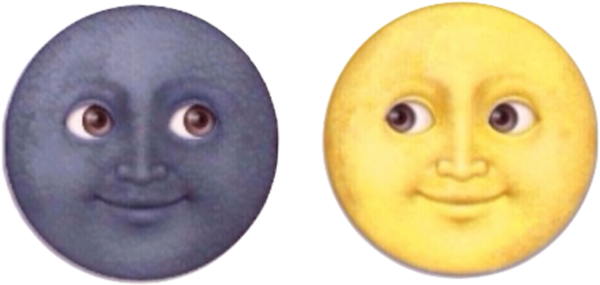 Луна и солнце смайлик