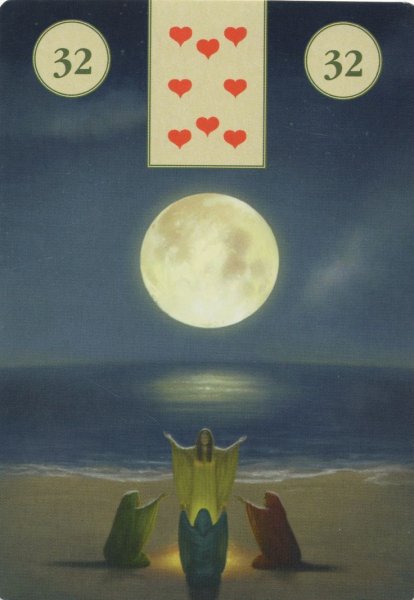 Оракул Ленорман лиловые и вишневые