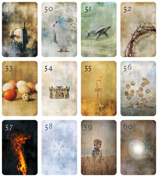 Оракул Ленорман лиловые и вишневые Сумерки