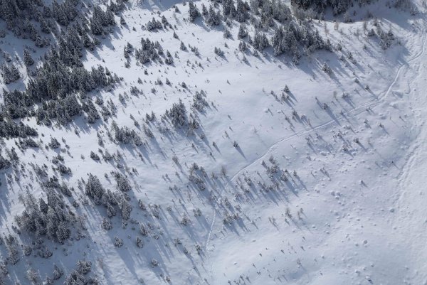 Снег вид сверху