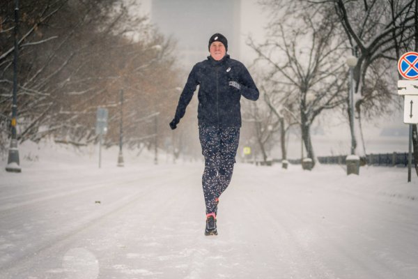 Бег зимой на улице