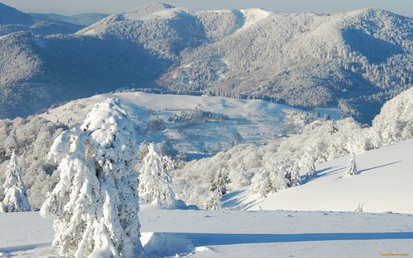 Гора Снежка зимой